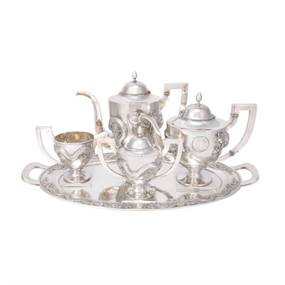 Lot 254 - Chinese Silver Tea and Coffee Service 20th...