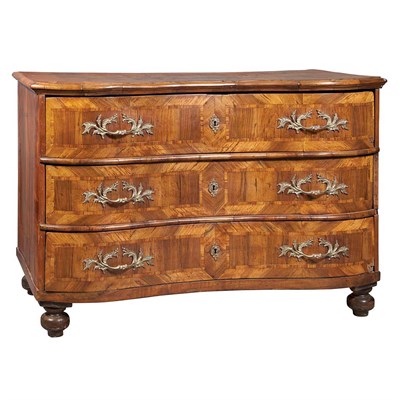 Lot 203 - German Baroque Walnut Parquetry Chest of...