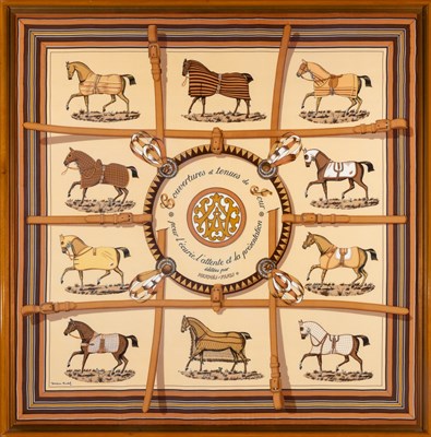 Lot 297 - Framed Hermès Couvertures et Tenues de Jour...