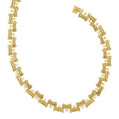 Lot 60 - Gold and Diamond Necklace