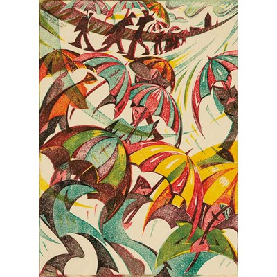 Lot 177 - Gary Ratuschniak (b. 1957) UMBRELLAS Color...