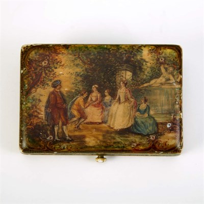 Lot 565 - English Enamel Box 19th Century Depicting a...