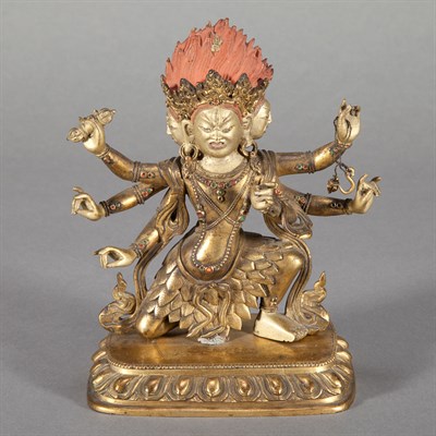 Lot 264 - Tibetan Gilt-Bronze Figure of Manjusrivajra...