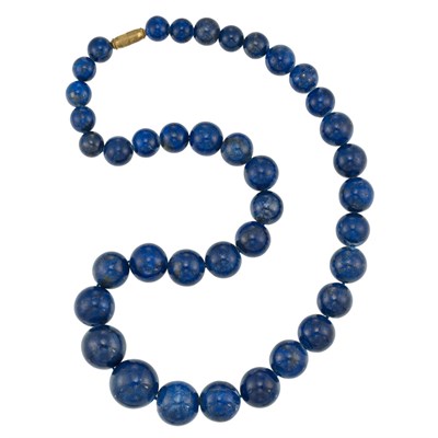 Lot 783 - Lapis Bead Necklace
