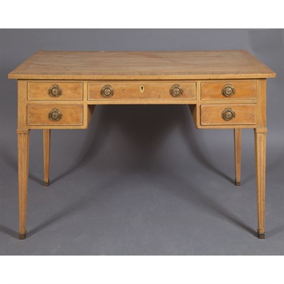 Lot 332 - Louis XVI Style Bleached Wood Writing Table...