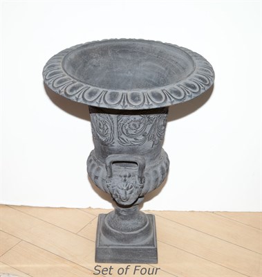 Lot 561 - Set of Four Neoclassical Style Iron Garden...