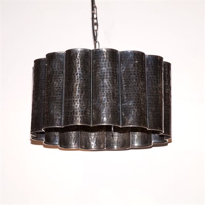 Lot 457 - Hammered Metal Fixture Height 41 inches,...
