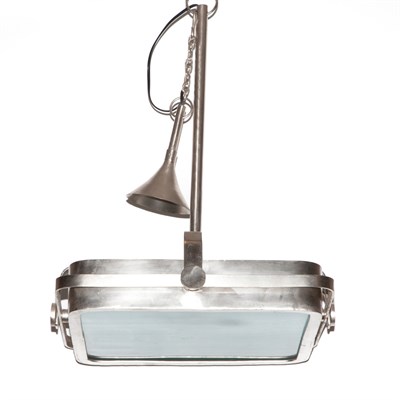 Lot 478 - Chromed Metal and Glass Light Fixture Height...