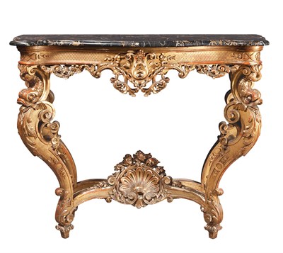 Lot 173 - Louis XV Style Gilt-Wood Console The...