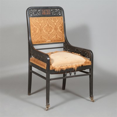 Lot 454 - American Aesthetic Movement Salon Chair...