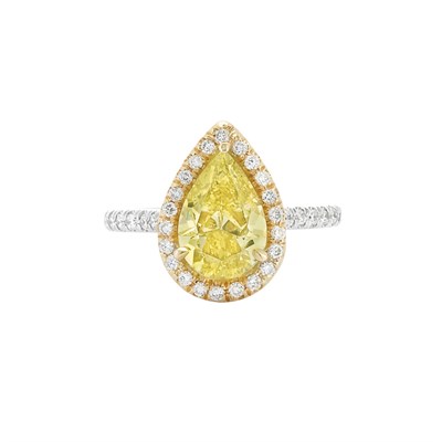Lot 122 - Fancy Intense Yellow Diamond and Diamond Ring, Piranesi