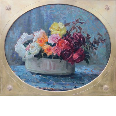 Lot 82 - Jean Chaleye French, 1878-1960 Roses in a...