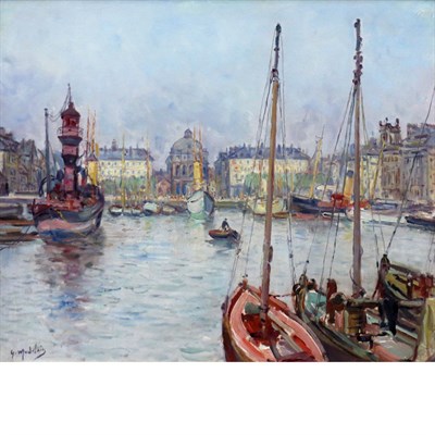 Lot 90 - Gustave Madelain French, 1867-1944 Le Havre:...