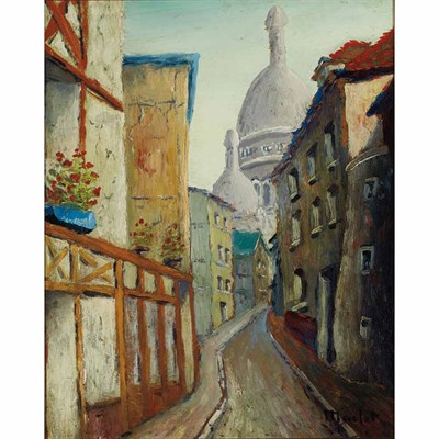 Lot 91 - Elisee Maclet French, 1881-1962 Montmartre...
