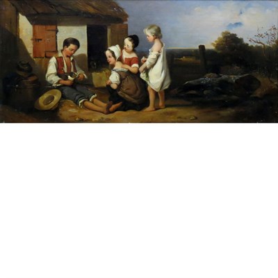Lot 107 - English School 19th Century Children Playing...