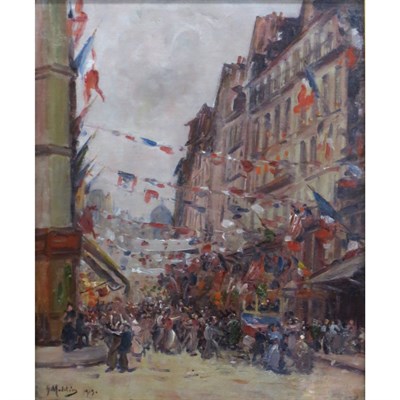 Lot 88 - Gustave Madelain French, 1867-1944 Bastile Day,...