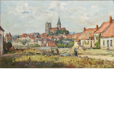 Lot 87 - Gustave Madelain French, 1867-1944 View of a...
