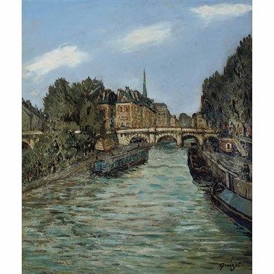 Lot 92 - Leon-Alphonse Quizet French, 1885-1955 Pont...