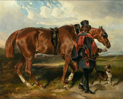 Lot 1 - British School 19th Century The Injured Horse...