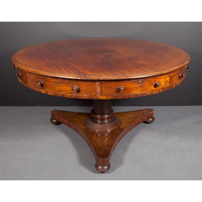 Lot 138 - William IV Mahogany Drum Table Height 30...