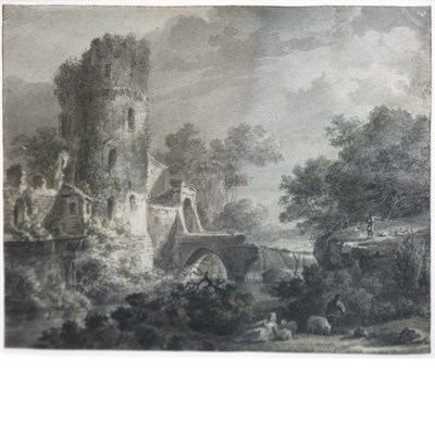 Lot 94 - Circle of Jacob Phillip Hackert Landscape with...