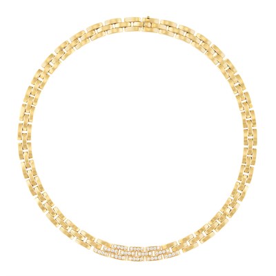 Lot 257 - Gold and Diamond 'Panther' Necklace, Cartier, France