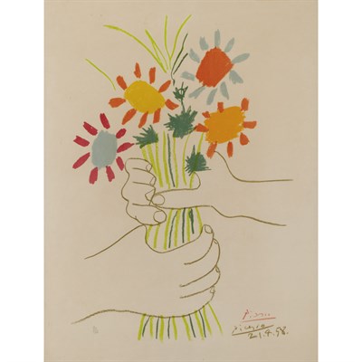 Lot 168B - After Pablo Picasso FLEURS (PAZ ESTOCOLMO)...