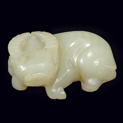 Lot 263 - Chinese Pale Celadon Jade Water Buffalo 19th...