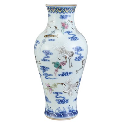 Lot 192 - Chinese Famille Rose Glazed Porcelain Vase...