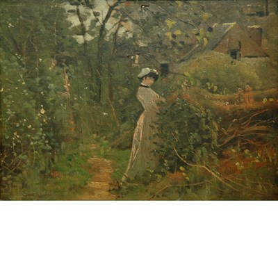 Lot 68 - Leon Duval-Gozlan French, 1853-1941 Woman in a...