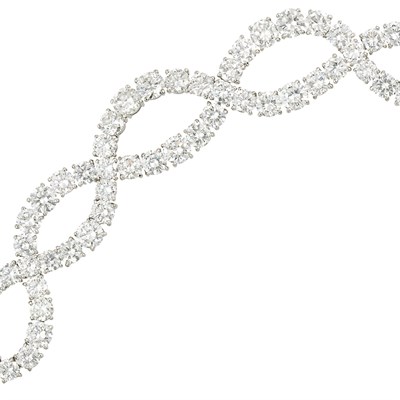 Lot 425 - Platinum and Diamond Bracelet