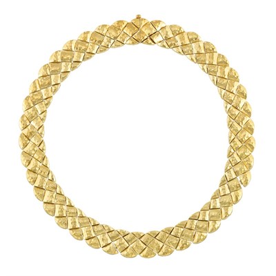 Lot 54 - Hammered Gold Necklace, Henry Dunay