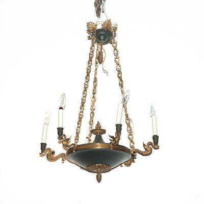 Lot 339 - Empire Style Gilt and Patinated-Metal...