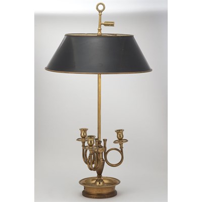 Lot 631 - Louis XVI Style Brass Bouillotte Lamp 20th...