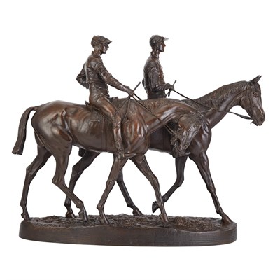 Lot 13 - Emmanuel Fremiet French, 1824-1910 Chevaux de...