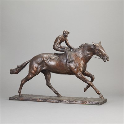 Lot 755 - Bronze Equestrian Figure of a Jockey After...