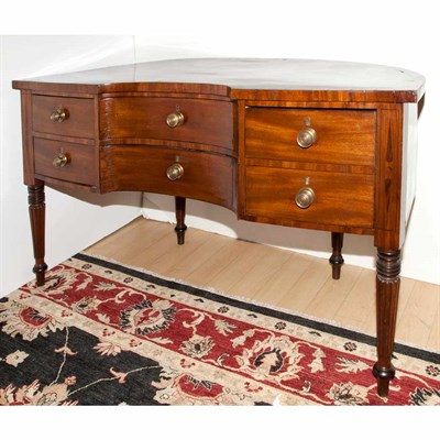 Lot 431 - Regency Style Mahogany Demilune Sideboard...