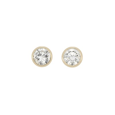 Lot 108 - Pair of White Gold and Diamond Stud Earrings