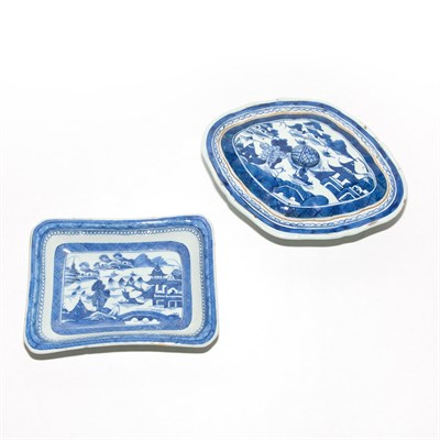 Lot 203 - Chinese Export Canton Blue and White Porcelain...