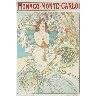 Lot 108 - Alphonse Mucha MONACO-MONTE CARLO (R./W. 31)...