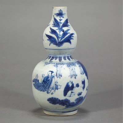 Lot 89 - Chinese Blue and White Glazed Porcelain Vase...