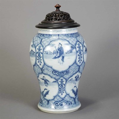 Lot 88 - Chinese Blue and White Glazed Porcelain Vase...