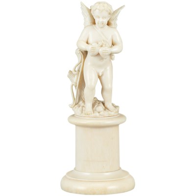 Lot 629 - Ivory Figural Sculpture of Cupid 19th Century...