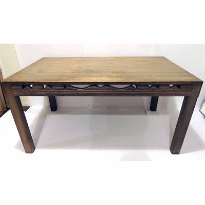 Lot 514 - Taos Ponderosa Pine Table and a Headboard en...