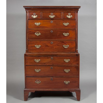 Lot 236 - George III Mahogany Chest on Chest Last...