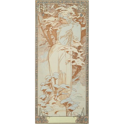 Lot 109 - Alphonse Mucha L'HIVER (R./W. 74) Color...