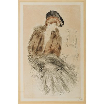 Lot 53 - Paul Cesar Helleu (1859-1927) ELEGANTE ASSISE...