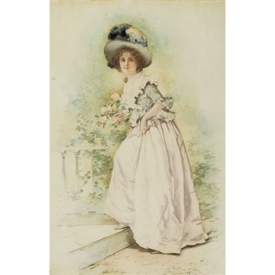 Lot 79 - Edward Percy Moran American, 1862-1935 Woman...