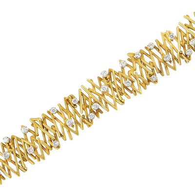 Lot 354 - Gold and Diamond Bracelet, Marianne Ostier