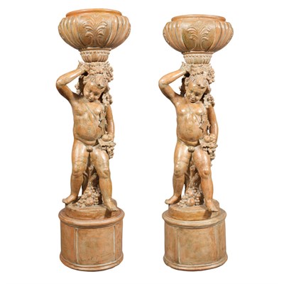 Lot 377 - Companion Pair of Neoclassical Style Terra...